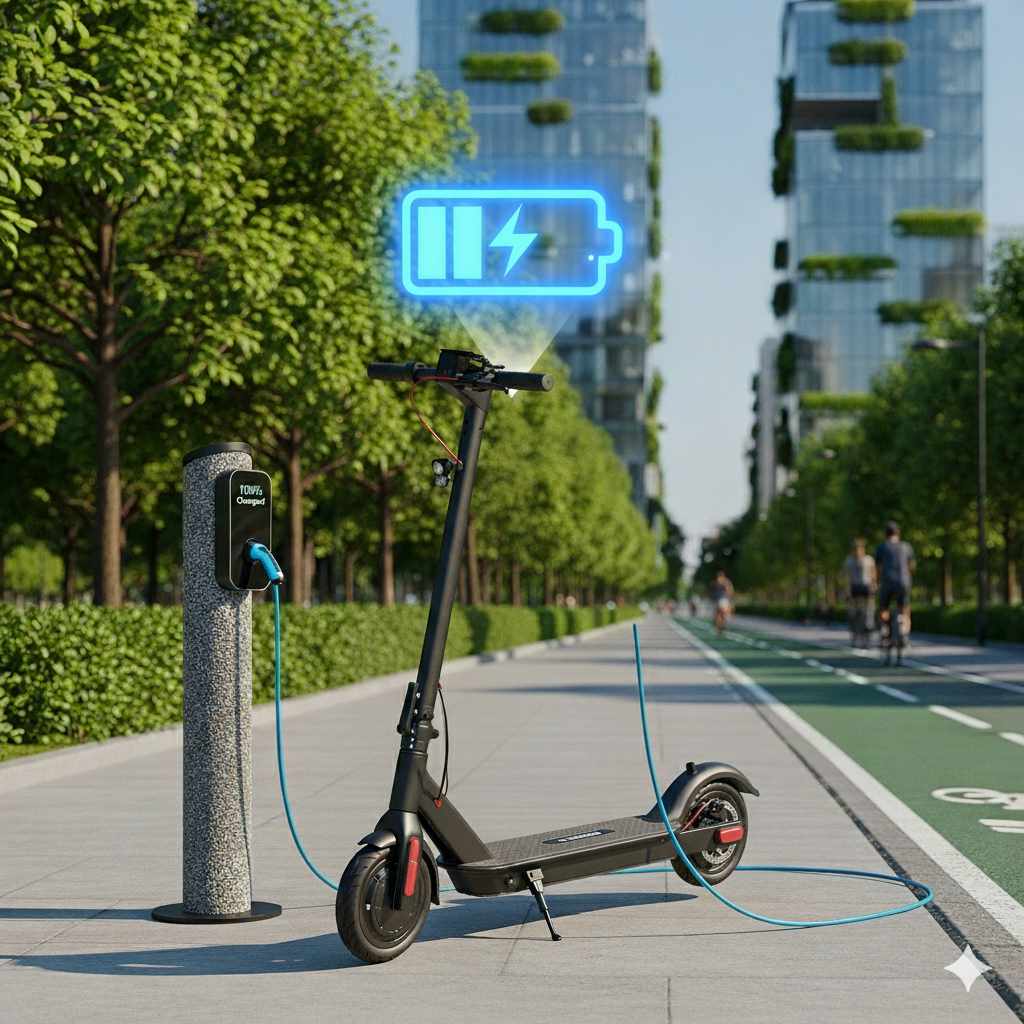 Electric scooter battery charging with tips to extend lifespan