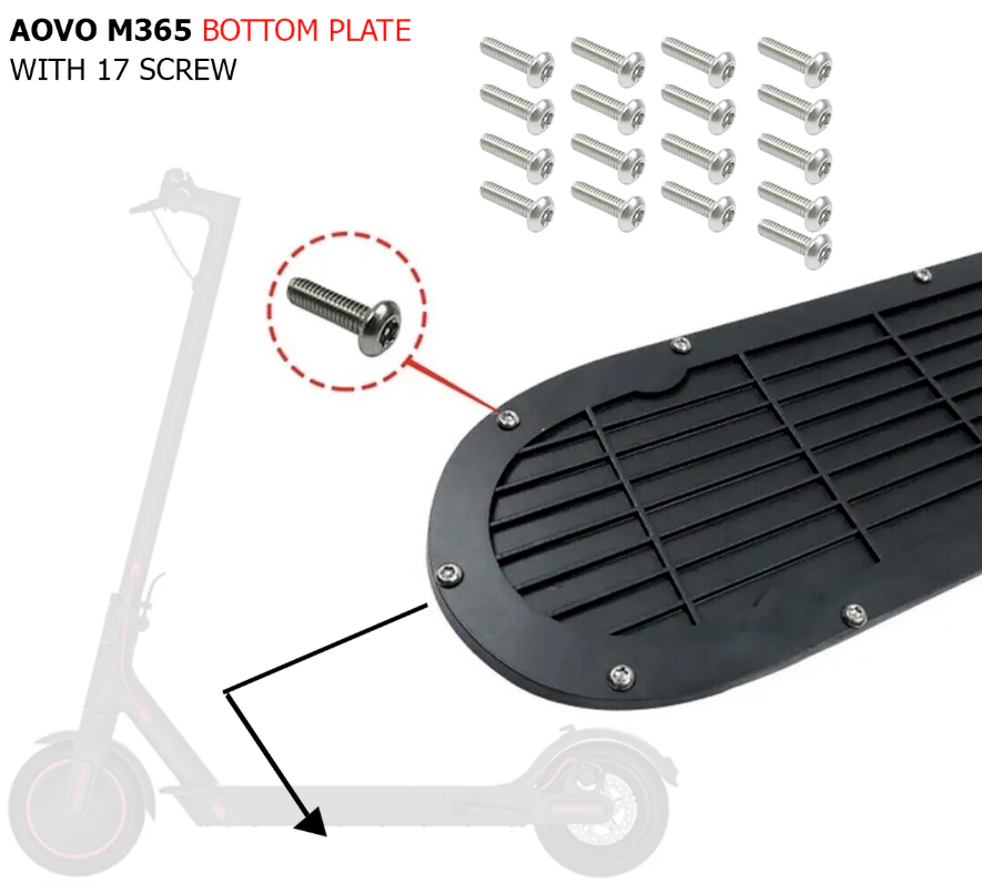 Aovo-Scooter-Bottom-Plate-Cover-With-Screws