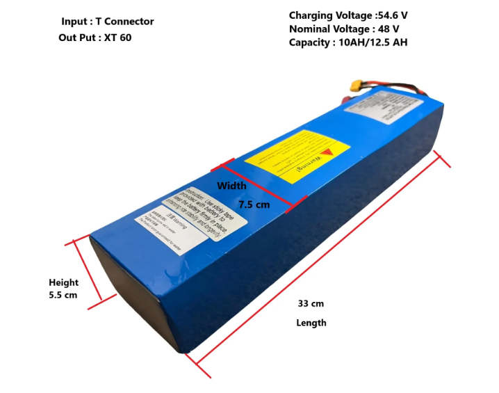 electric-scooter-battery-48 V 10/12.5AH-uk